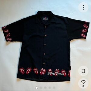 2002 VINTAGE ROLLING STONES BUTTON UP SHORT SLEEVE